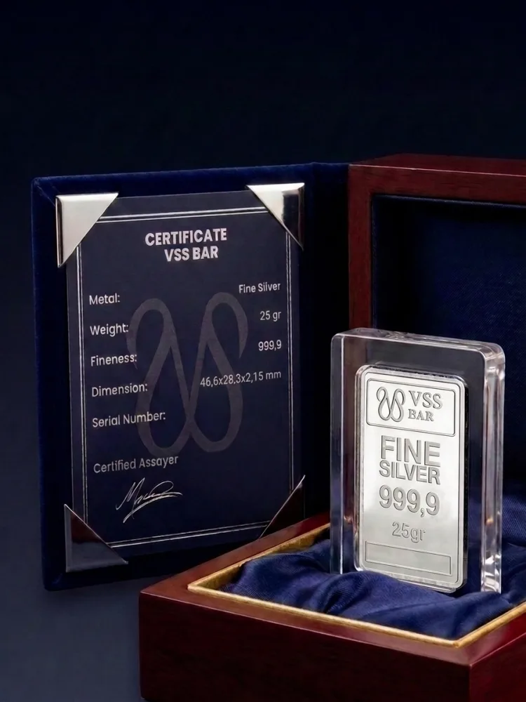 VSS Silver Bar 25 gram - Fine Silver 999.9